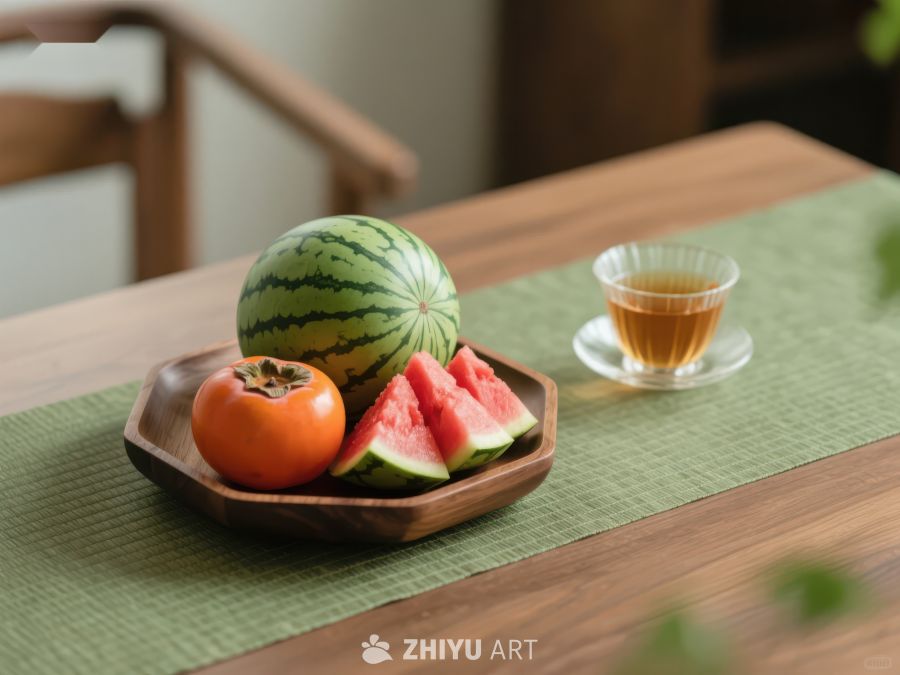 夏日水果与茶点静谧摆设 636