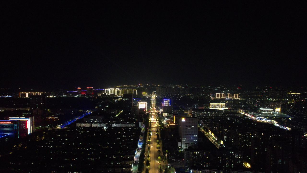江苏宿迁城市风光地标建筑航拍 