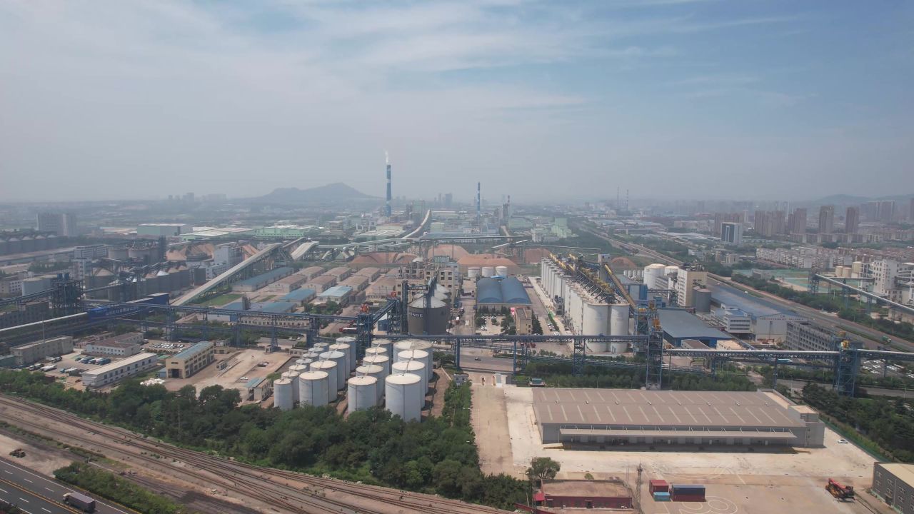 海边港口码头进出口贸易航拍