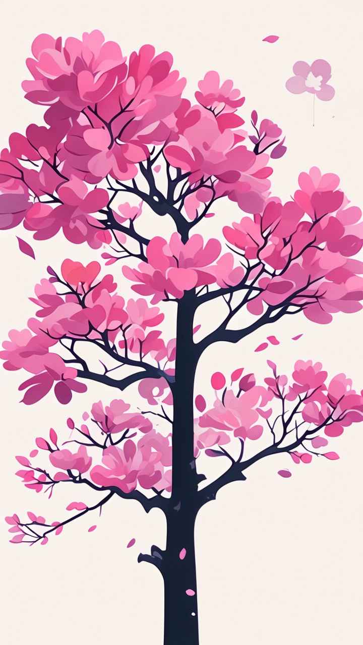 紫荆花扁平插画 2