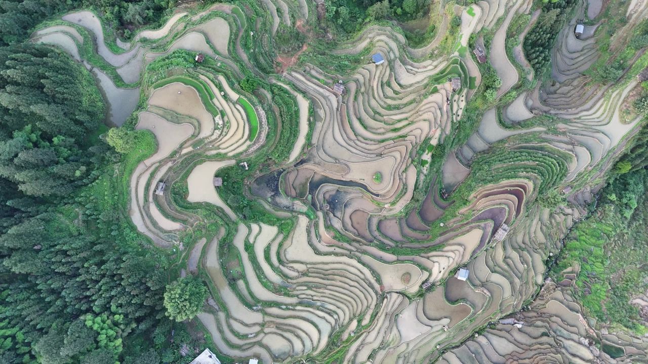 贵州网红加榜梯田航拍 8