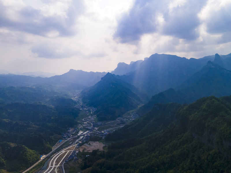 湖南张家界天门山5A景区航拍摄影图 