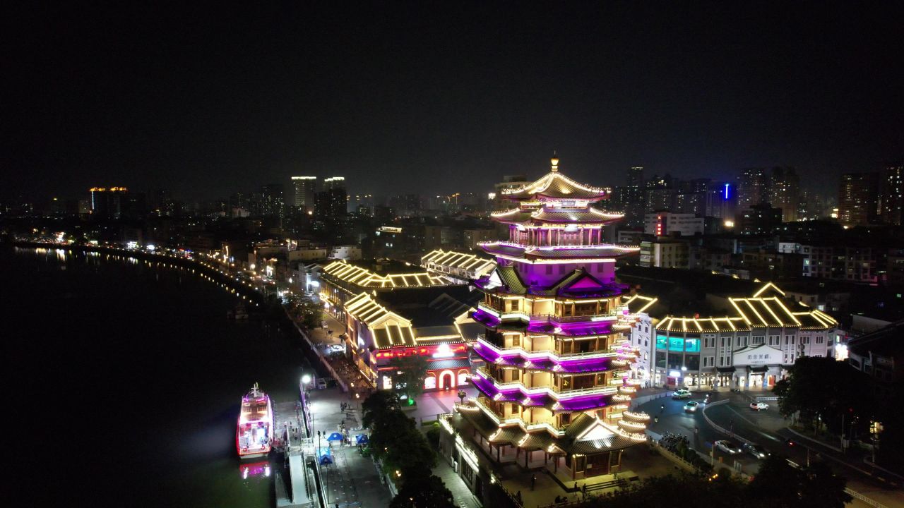 广东惠州合江楼航拍