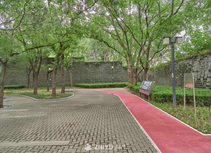 明北京城城墙遗存西便门段景观