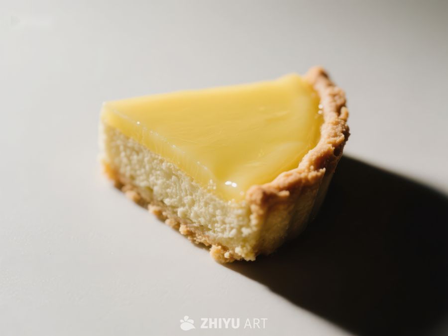 柠檬挞片的特写