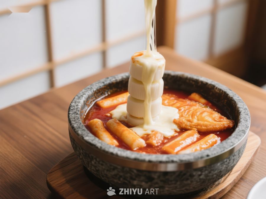 热石锅年糕火锅，浓郁芝士拉丝 624