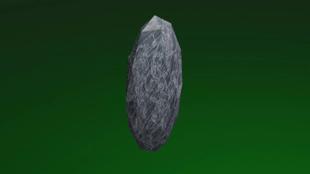 无限循环石头摆件旋转动画绿屏抠像，青石无缝转动绿幕背景固定镜头