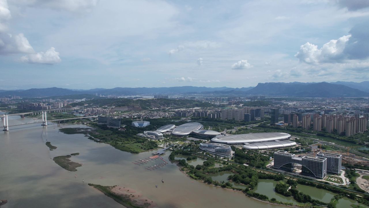 福建福州海峡国际会展中心航拍