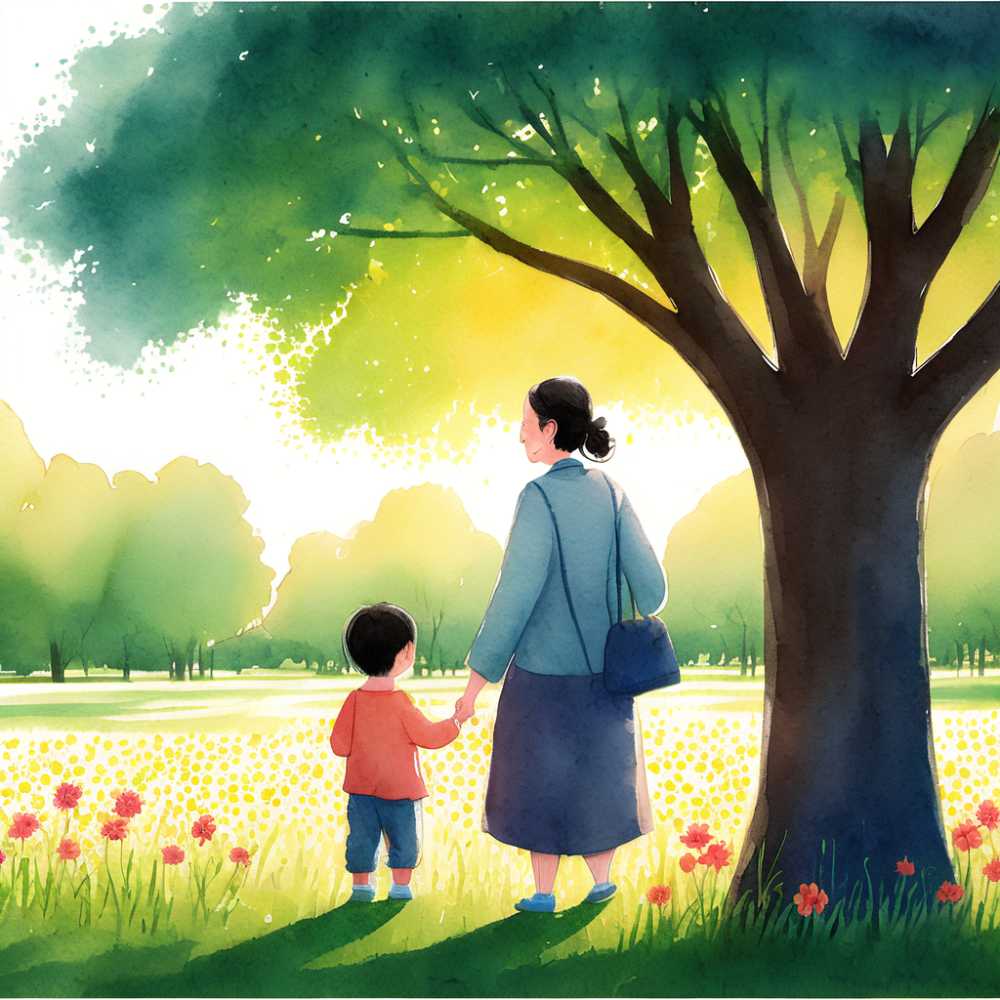 母亲节孩子和妈妈