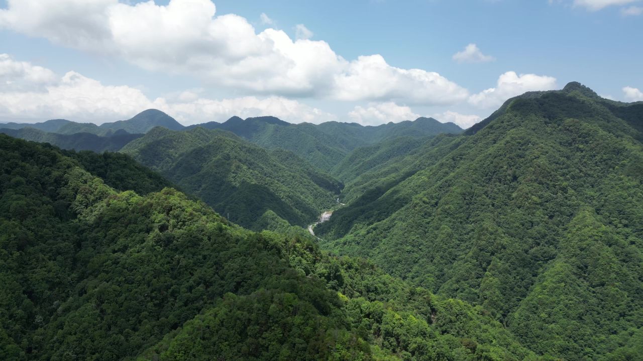 湖北神农架巴桃园4A景区航拍