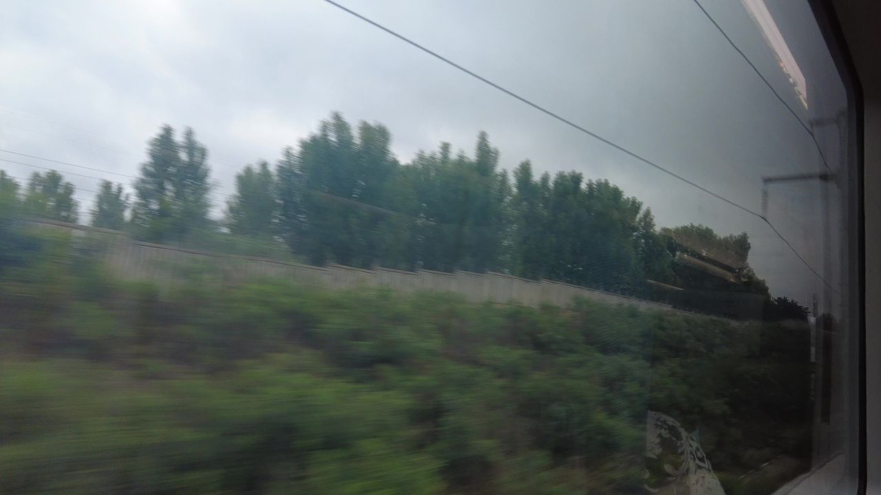 沿途火车窗外风景旅途风光