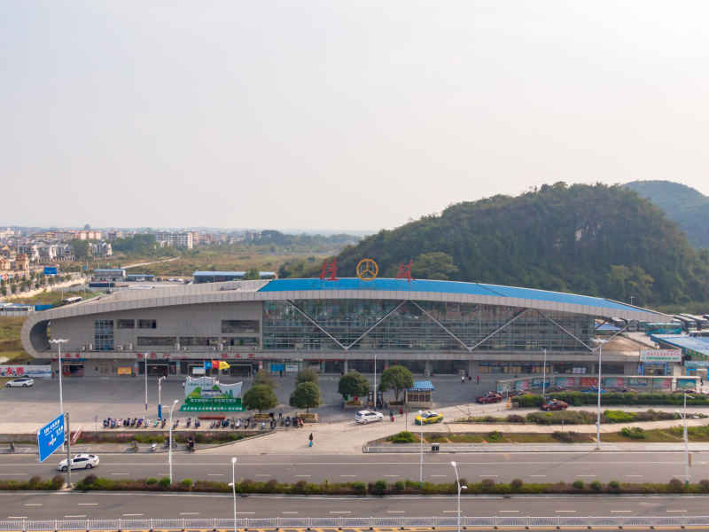 贵州贵阳城市风光旅游景区航拍图