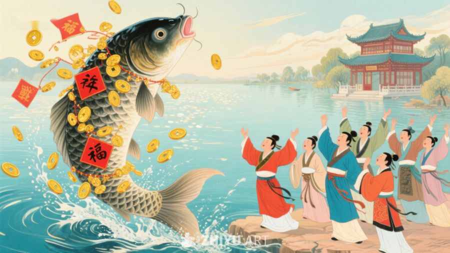 鲤鱼跃龙门，金币飞溅，众人欢呼 646