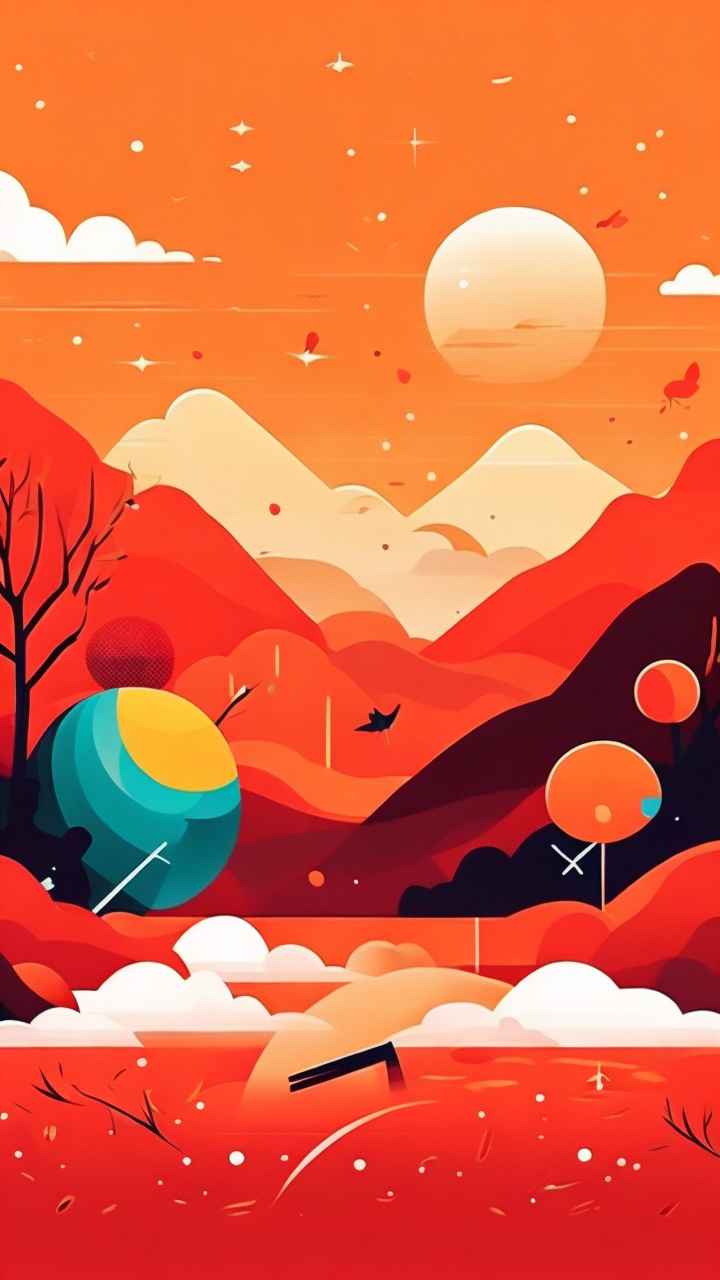 春节新春扫尘简约插画背景 63
