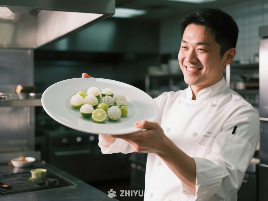 厨师展示精致甜点 87