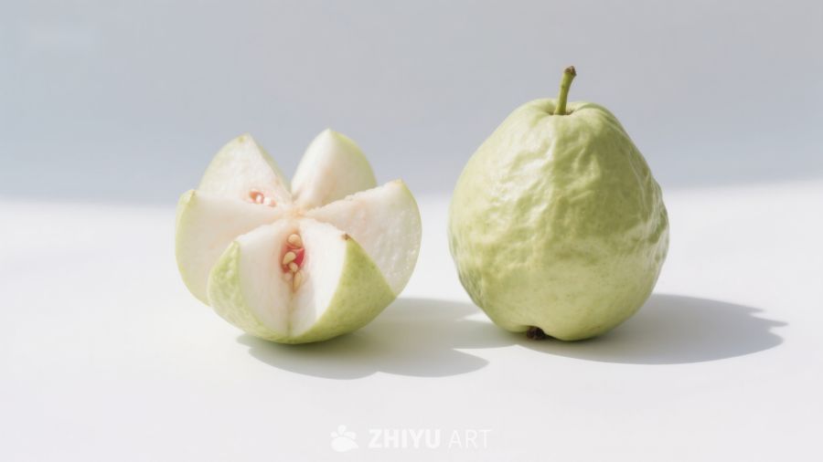 新鲜番石榴与切片展示 599