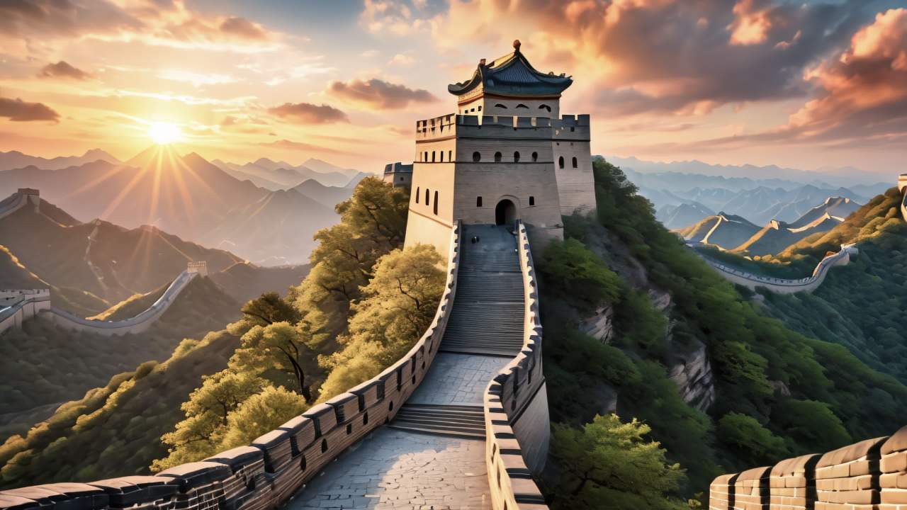 长城延时日出日落云海烽火台 19