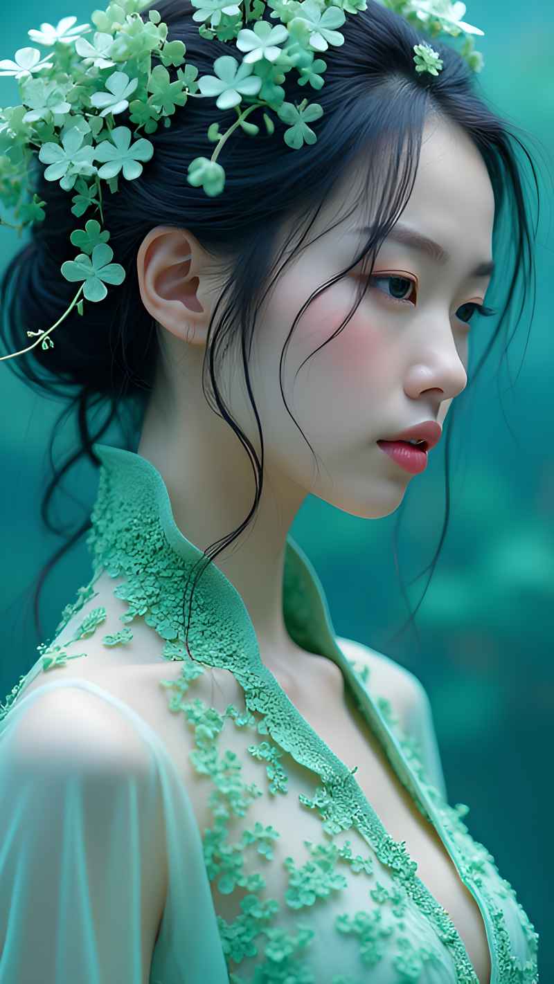 森林系列五颜六色古风艺术美女 38