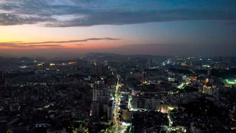 广东江门城市风光航拍图 