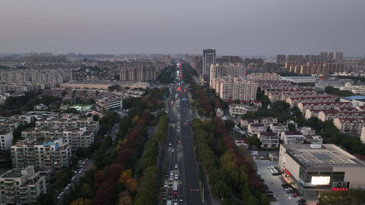 4K航江苏昆山城市风光建筑大景 5