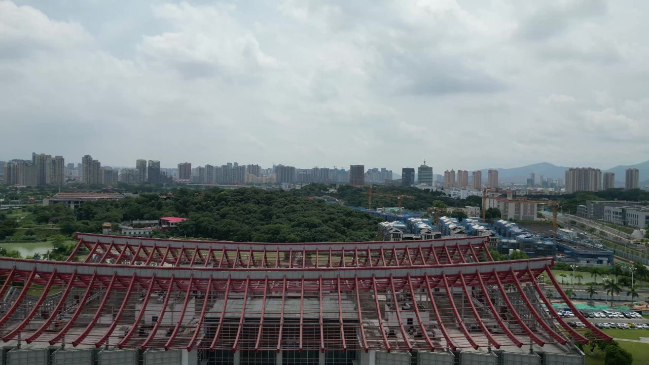 航拍福建漳州三馆