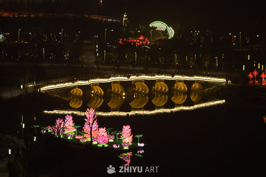 夜色中的荷花灯节