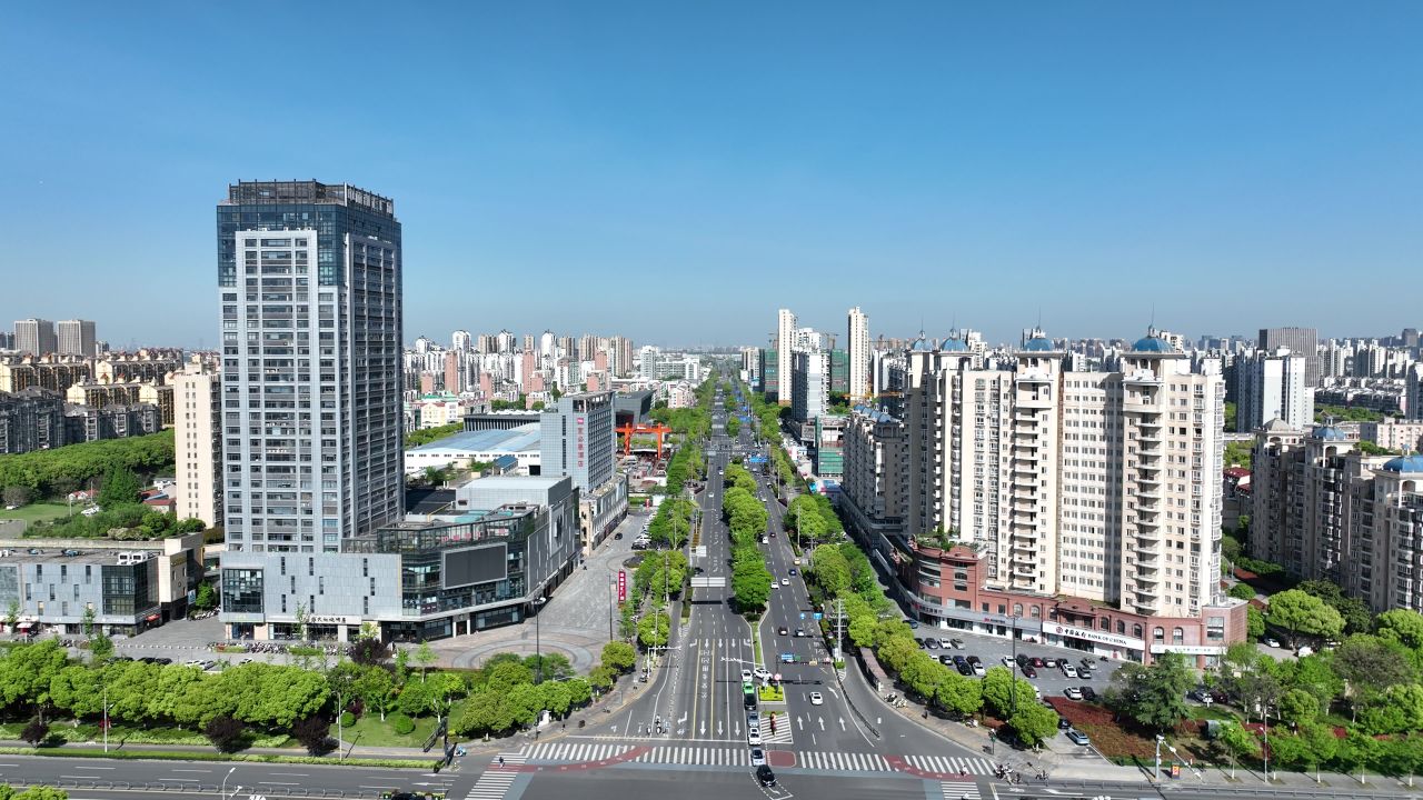 4K航拍昆山城市建筑风光 10