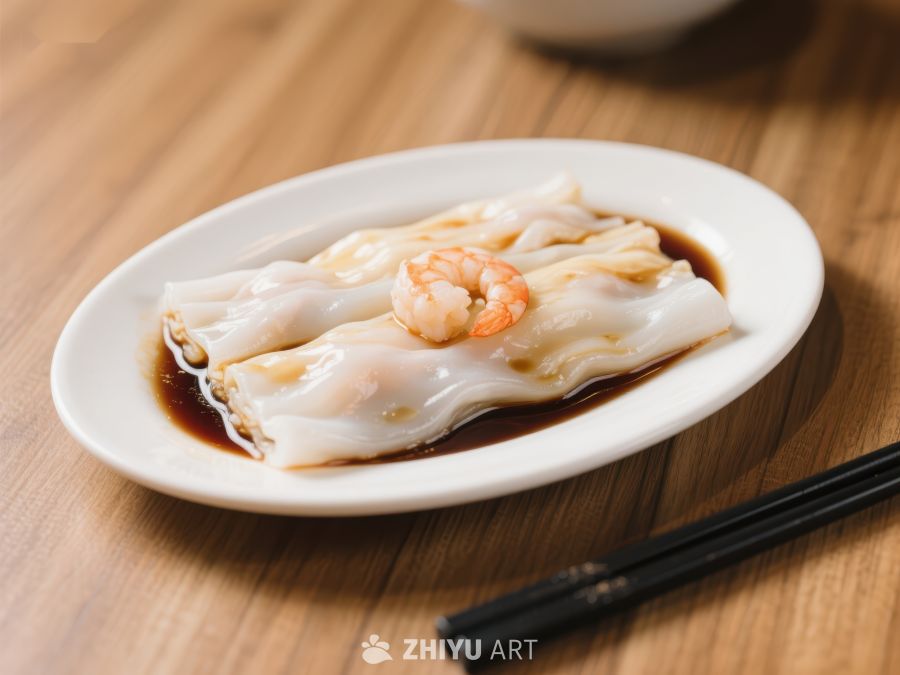 肠粉配虾仁，经典粤式美食 74