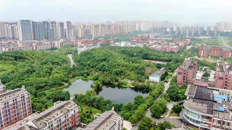 湖南湘潭城市风光航拍 