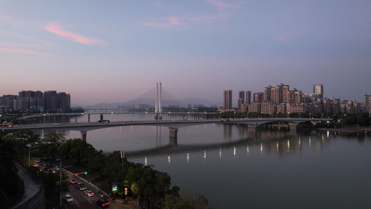 广东惠州合江大桥惠州大桥桥梁交通航拍 