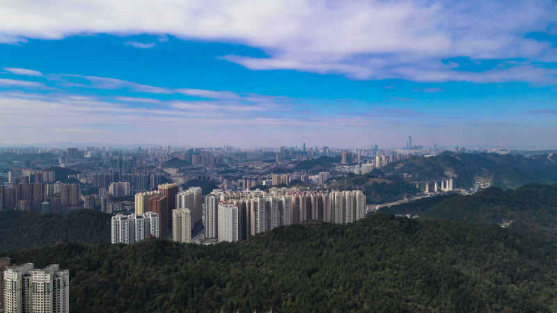 贵州贵阳城市建设航拍摄影图