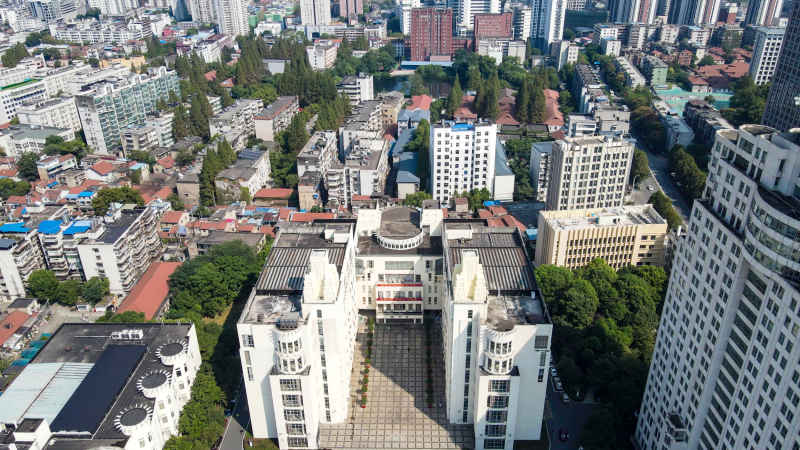 湖北武汉城市风光旅游景区航拍 