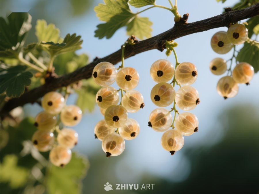 阳光下的白色浆果 727