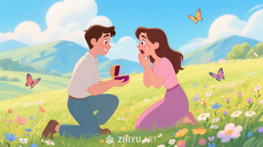 花丛中求婚的浪漫瞬间 206