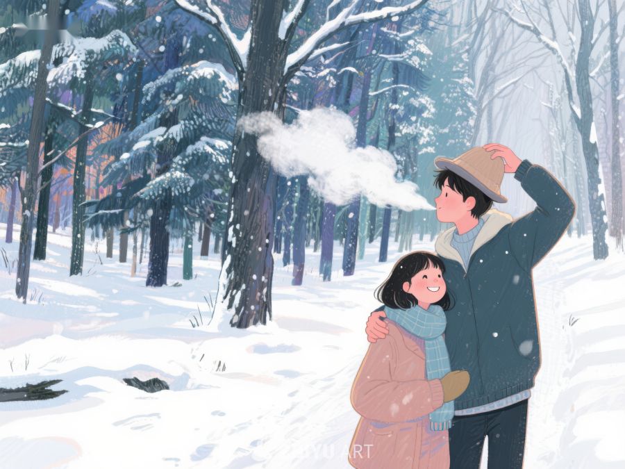 冬日雪林中的温馨时刻 110
