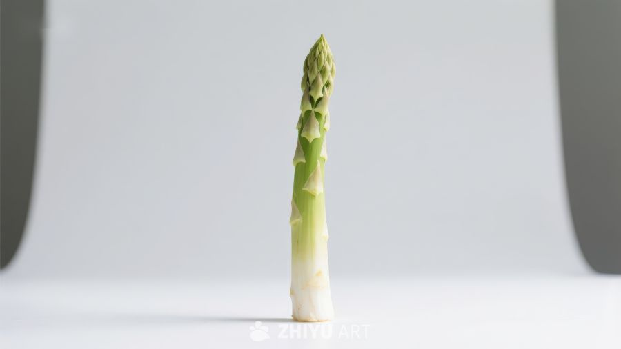 单根芦笋静物特写