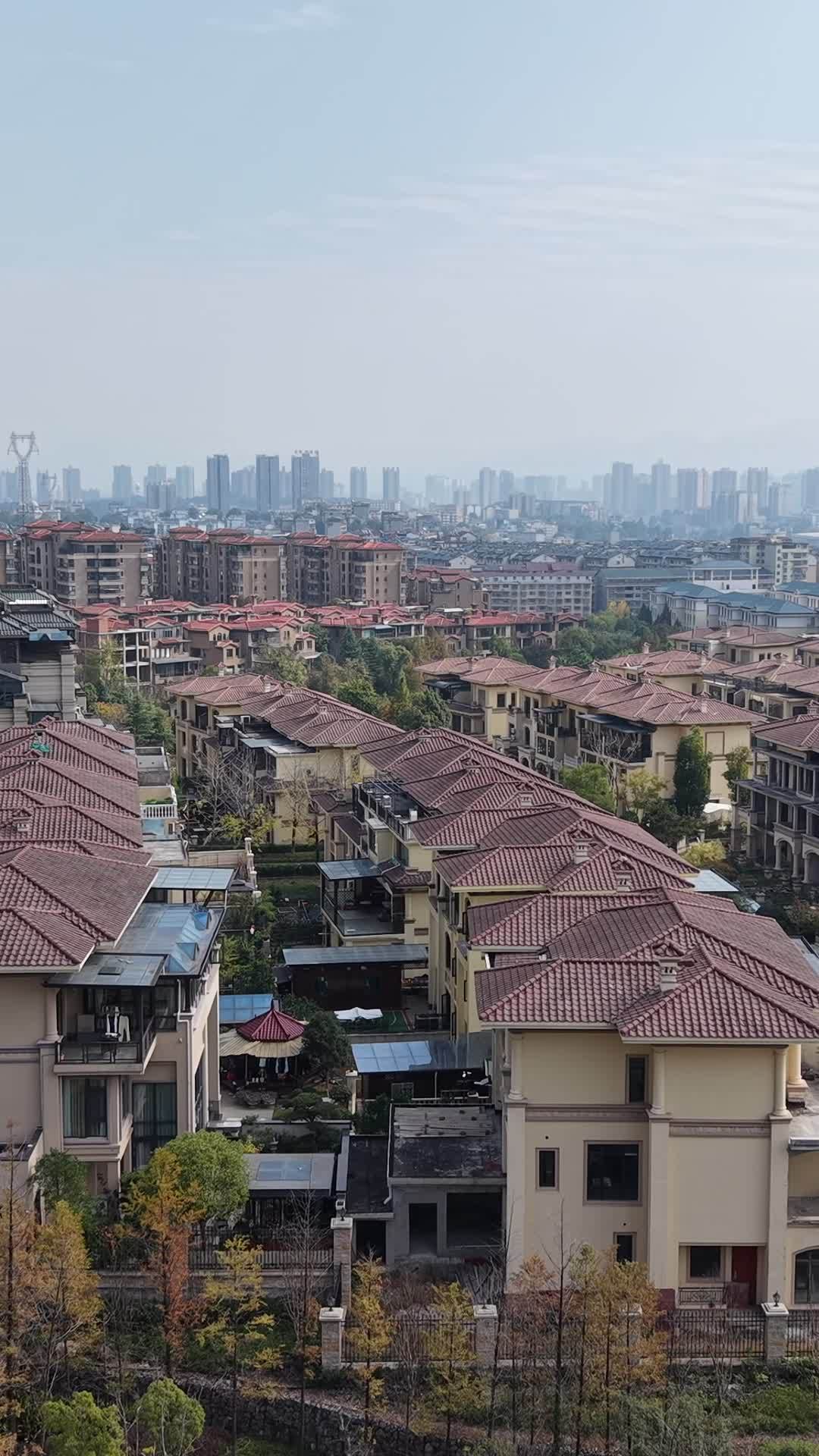 城市住宅区全景