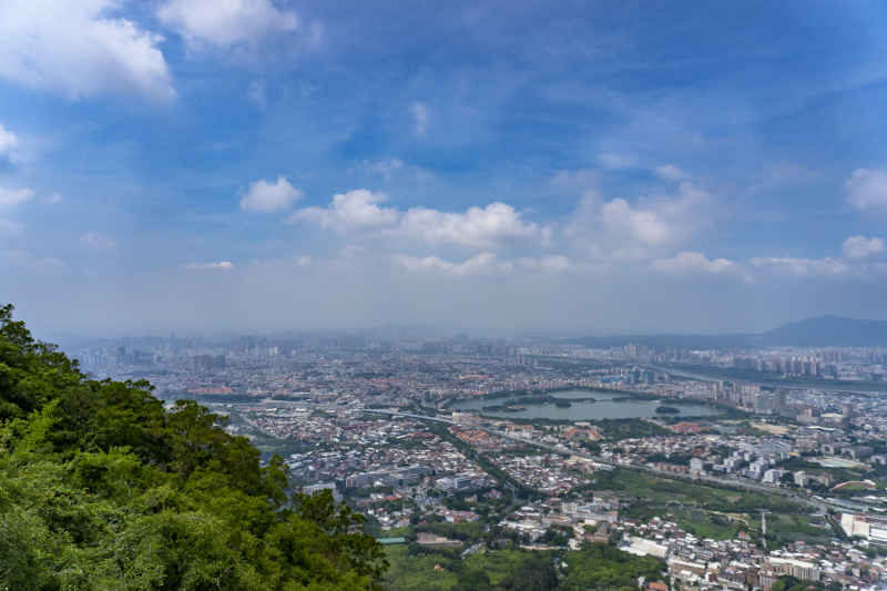 福建泉州城市全景风光