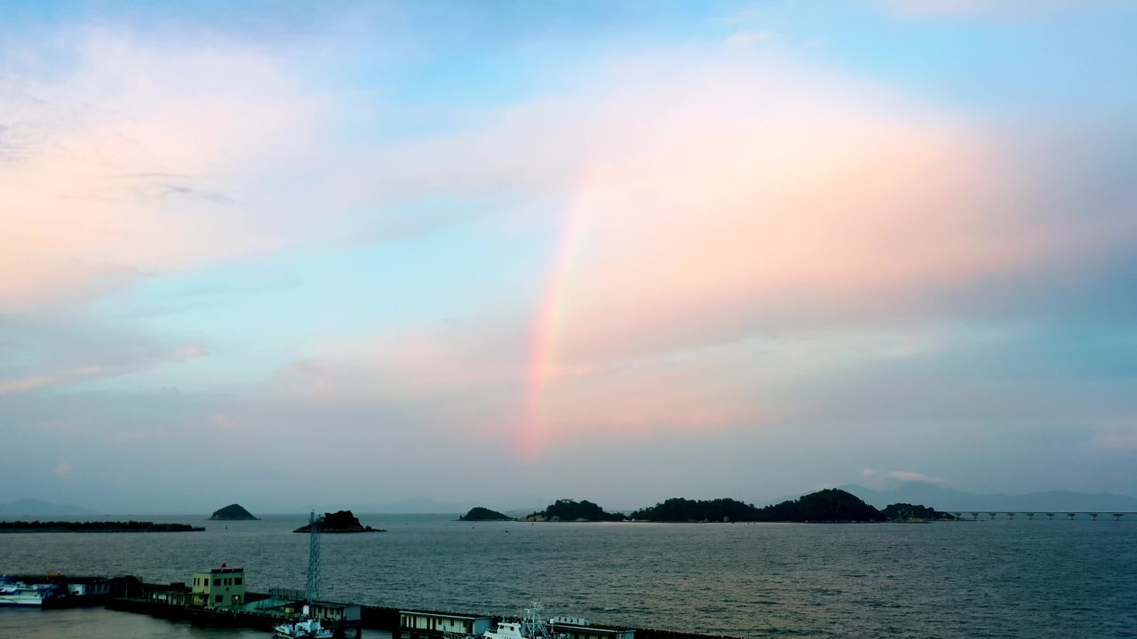 珠海海边彩虹
