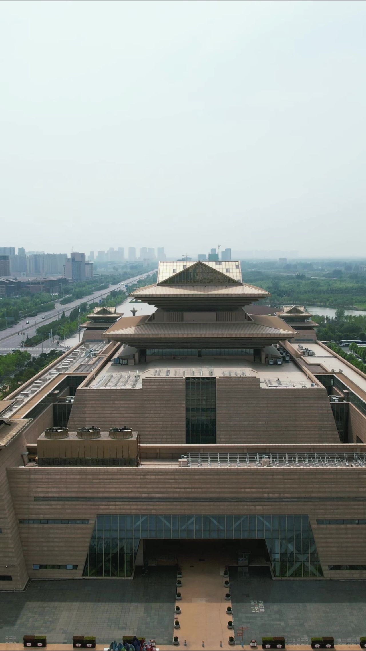 航拍河南开封城市建设