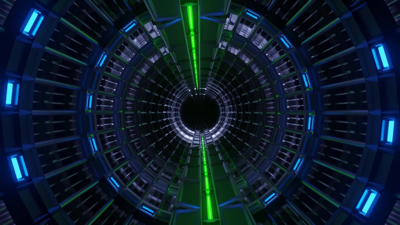 空间隧道科幻小说运动设计运动的背景背景的视频视觉设计