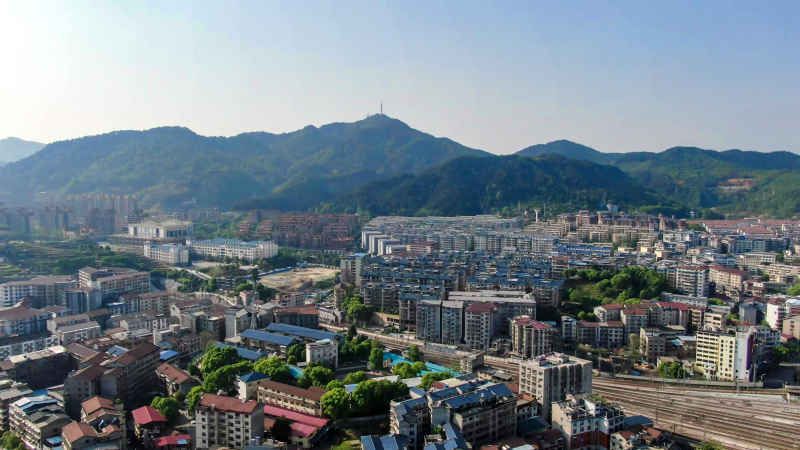 湖南怀化城市风光航拍 