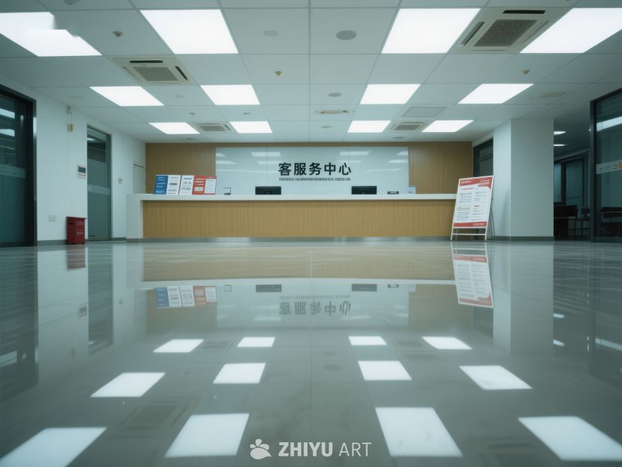 宽敞明亮的客服中心大厅 247