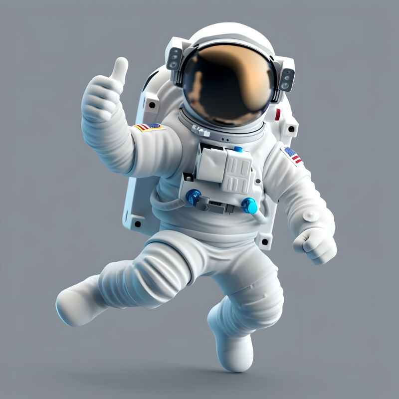 宇航员空中漂浮比手势 4