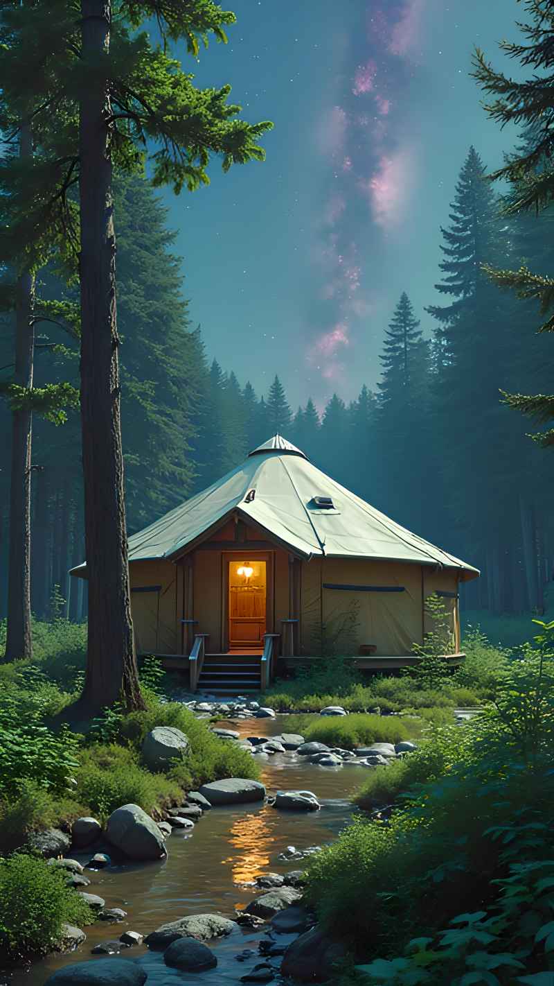 未来风格大自然森林超自然风景画质 61