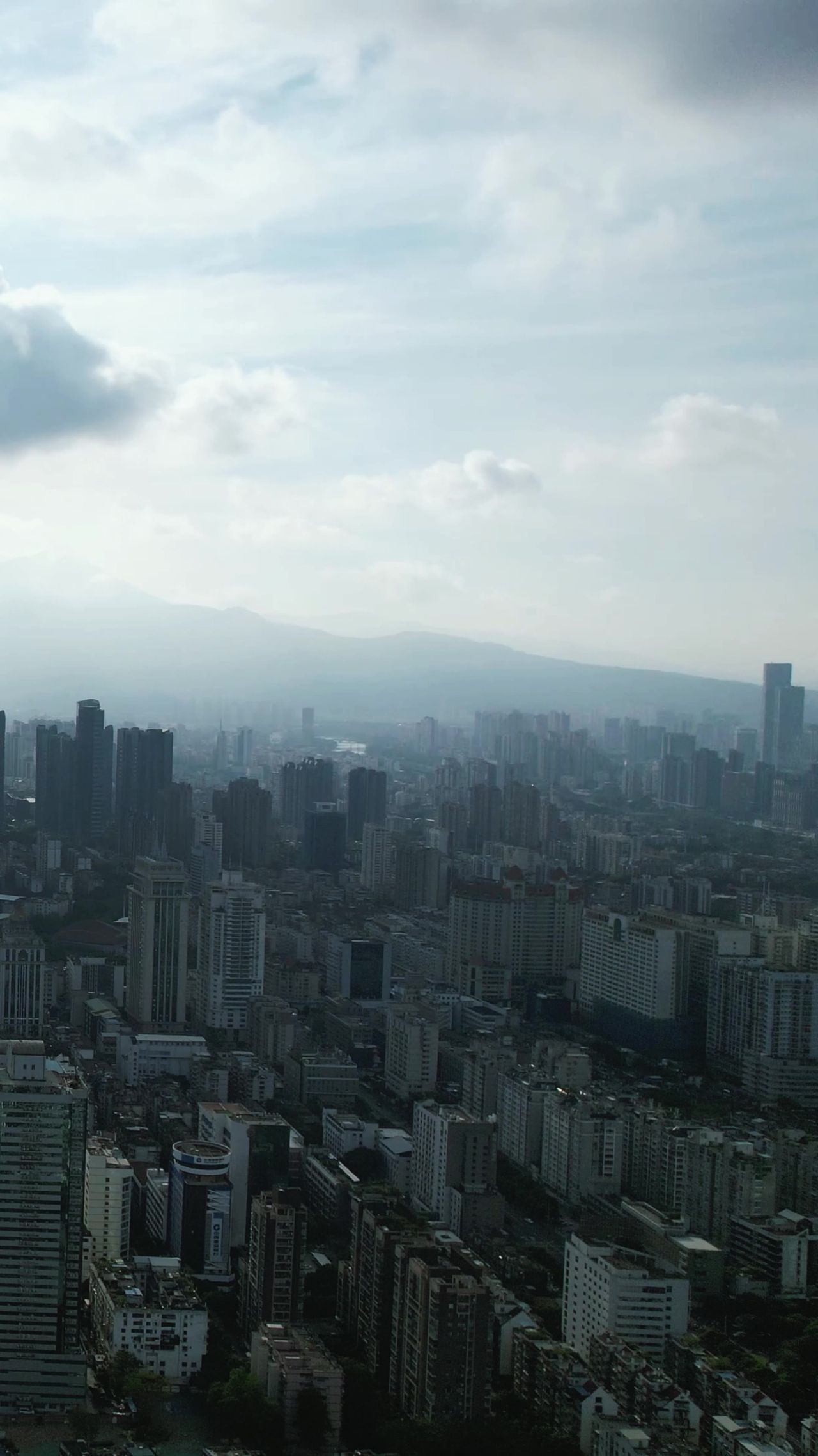 福建福州城市风光竖屏航拍  