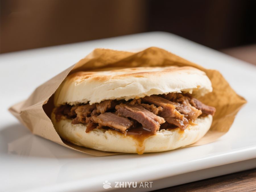 美味肉夹馍，传统中式美食 684