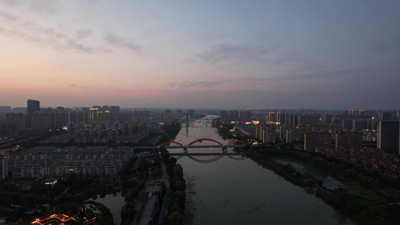 江苏宿迁城市风光旅游景区航拍