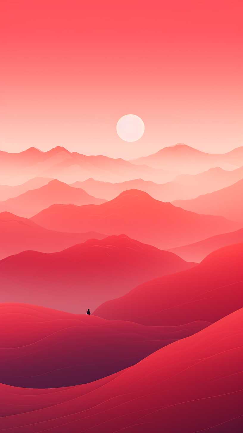 红色背景艺术图