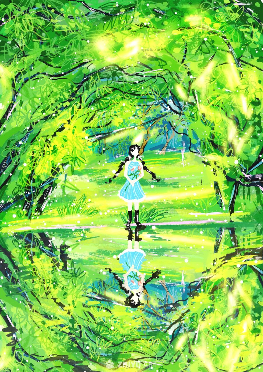 原创治愈插画作品素材四季节气节日自然 7